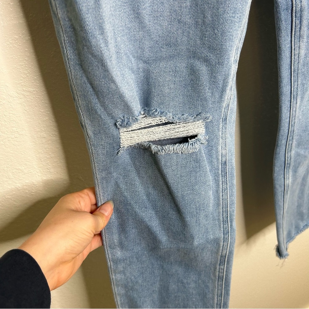 PAIGE High Rise Sarah Slim Crop Jean in Cruiser Destructed 28 - Picture 14 of 15